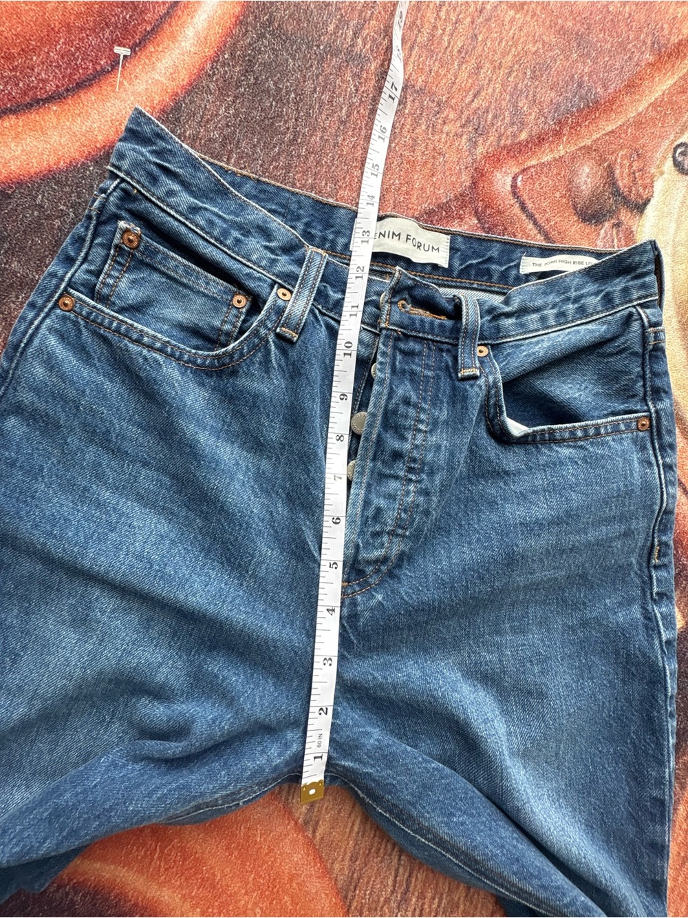 Aritzia Denim Forum The Joni High Rise Loose 29l Size 24 Blue Wash Everyday Wear - Picture 11 of 15